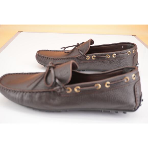 Bruno Magli Tino Mens Brown Leather moccasin Slip On Loafers Size 11.5 New $325